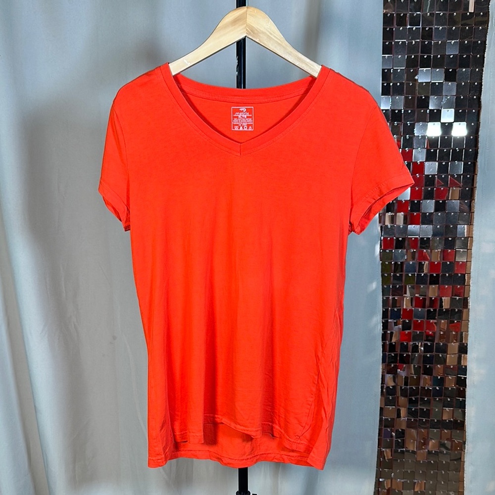 Matix Vibrant Hi Visibility Orange Fitted Short Sleeve T-Shirt